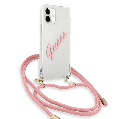 3. Guess GUHCP12SCRTVSPI iPhone 12 mini 5.4" pink/pink hardcase Script Vintage