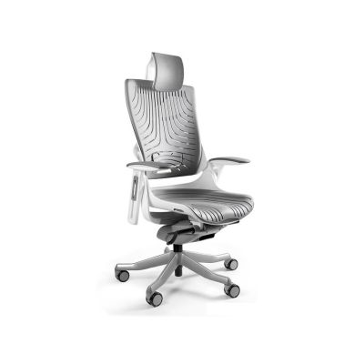 Wau 2 TPE-8 office chair, elastomer, gray/white