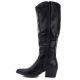 8. Black cowboy boots with a block heel M.Daszyński SA261-6
