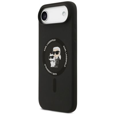 2. Karl Lagerfeld Silicone Karl&Choupette Ring MagSafe Case for iPhone 17 Air - Black