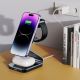 7. Tech-Protect QI15W-A29 3-in-1 Inductive Charger with MagSafe for Smartphone / Apple Watch / AirPods - Black