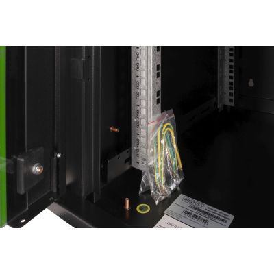 6. Digitus Unique 19" 7U 600x600 wall-mounted network cabinet, glass door, black, undivided, assembled, 100kg