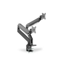 Double desk arm with 2xLCD clamp with gas spring, max. 2x35" and 15kg