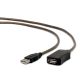 GEMBIRD UAE-01-10M cable (USB M - USB F; 10m; black)