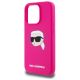 6. Karl Lagerfeld KLHMP15LSKHPPPLF iPhone 15 Pro 6.1" fuchsia/fuschia hardcase Silicone Karl Head Print MagSafe