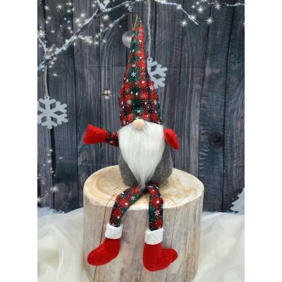 16. DECORATIVE ELMON 30+20CM NAVY BLUE CHECKERED