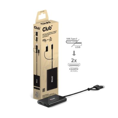 4. CLUB3D CSV-1475 USB Type-C TV splitter 2x HDMI