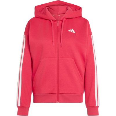 2. Women's adidas Essentials 3-Stripes Full-Zip Fleece Hoodie Pink KF6272