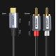 10. Ugreen audio cable USB Type C (male) - 2RCA (male) 1.5m gray (20193 CM451)