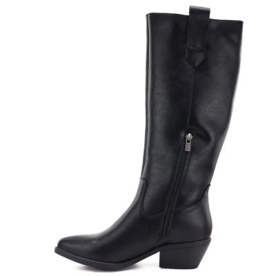7. Women's leather cowboy boots black Big Star UU274521