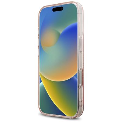 5. Karl Lagerfeld IML Rhinestones Karl Head Case for iPhone 16 Pro Pink