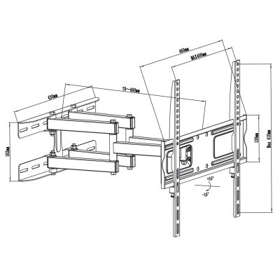 10. Maclean MC-760 TV wall mount (wall-mounted; 26" - 55"; max. 30kg)