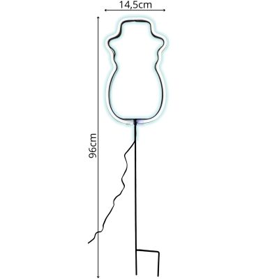 13. NEON SNOWMAN WHITE 81 LED BATTERY-OPERATED 14.5x96CM LUCA