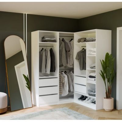 8. OPENO Drawer Module 2SZ with 2 Drawers, WHITE – for Walk-in Closet and Bedroom