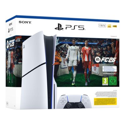 3. Sony PlayStation 5 Slim Disc Edition 1 TB + EA Sports FC 26
