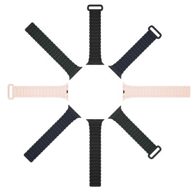 6. Dux Ducis Strap (Armor Version) Apple Watch Ultra, SE, 9, 8, 7, 6, 5, 4, 3, 2, 1 (49, 45, 44, 42 mm) Silicone Magnetic Band Bracelet Blue