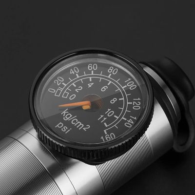 2. Rockbros HQ-67A-L03 BK Bicycle Pump with Pressure Gauge - Black