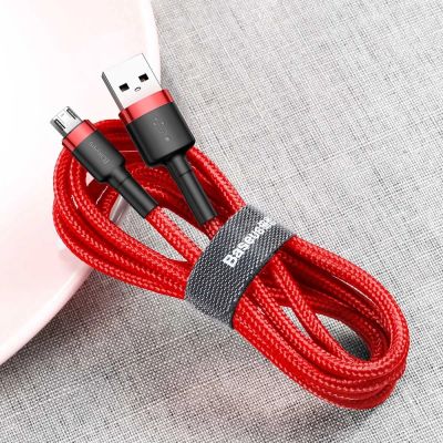9. Baseus Cafule Cable CAMKLF-B09 USB-A / micro USB 2.4A 1 m - red