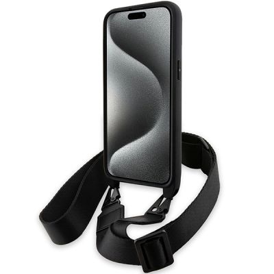 4. BMW M Edition Carbon Stripe & Strap case for iPhone 15 Pro - black
