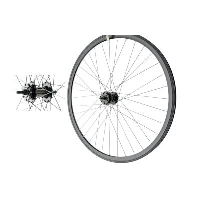 24" Front Wheel, Cone, 6-Bolt Disc, Black Rim/Black Hub