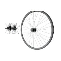 24" Front Wheel, Cone, 6-Bolt Disc, Black Rim/Black Hub