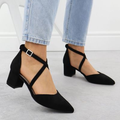 3. Sergio Leone SK-830 women's black block heel sandals