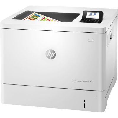 2. HP Color LaserJet Enterprise M554dn Printer, Printing, Front-facing USB printing; Duplex printing