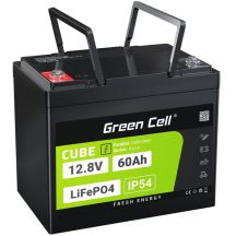 GREEN CELL LIFEPO4 CUBE BATTERY 60AH 12V/12.8V 768WH LFPGC12V60AH