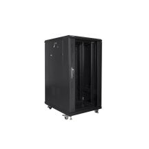 Lanberg FF01-6822-12B rack cabinet (22U; 19''; 1160 mm / 600 mm / 800 mm; floor-standing; glass; 800 kg; black)