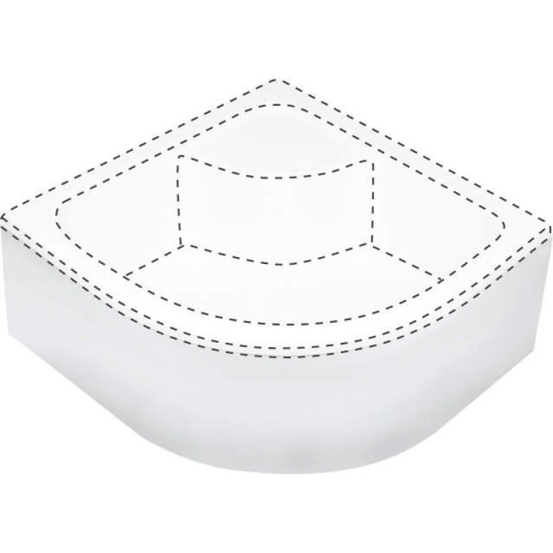 Deante DEEP KTD 041O shower tray cover, semicircular, 90x90 cm