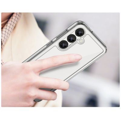 5. Outer Space Case with Gel Frame for Samsung Galaxy S25 - Clear Black