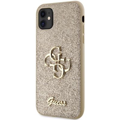 2. Guess GUHCN61HG4SGD case for iPhone 11 / Xr - gold Glitter Script Big 4G