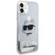 6. Karl Lagerfeld KLHCN61LNCHCS iPhone 11/ XR silver/silver hardcase Glitter Choupette Head