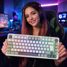 Inca IKG-455 Gaming Keyboard USB + RF Wireless + Bluetooth QWERTY German White