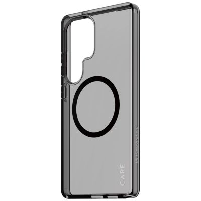 3. CARE by PanzerGlass Flagship Urban Combat Black QI Case for Samsung Galaxy S25 Ultra - Semi-transparent Smoke