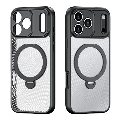 2. Dux Ducis Aimo Mag Case with Magnetic Ring and Stand for iPhone 17 Pro Max - Black