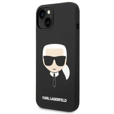 2. Karl Lagerfeld Silicone Karl's Head MagSafe case for iPhone 14 Plus - black