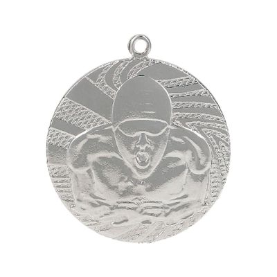 9. Silver medal - swimming - steel medal