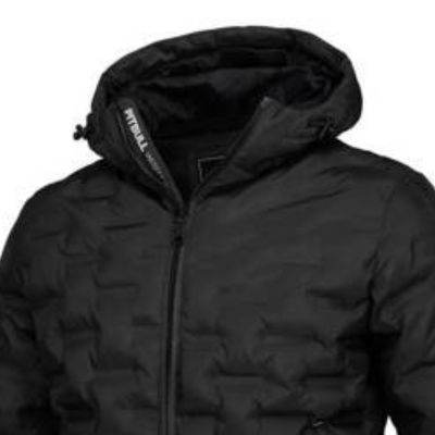 2. PIT BULL CARVER men's spring jacket black with hood - 52010490000