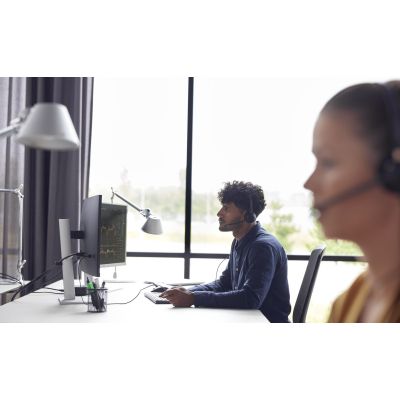 POLY EncorePro 320 Wired Headband with Quick Disconnect Binaural Headset TAA Wired Headband Office/Call Center USB Type-A Black