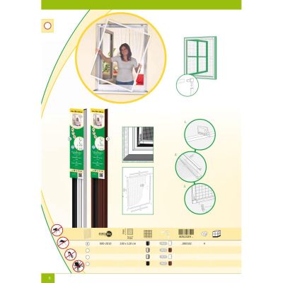 34. MOSQUITO NET WINDOW ALU 100X120 WHITE