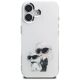 3. Karl Lagerfeld IML Aquarelle Karl & Choupette & Logo iPhone 16 Case - White