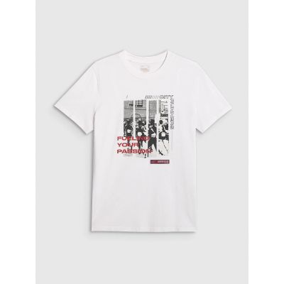 9. Men's regular printed T-shirt 4F 4FRAW25TTSHM3364-10S