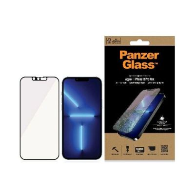 PanzerGlass E2E Anti-Bluelight Tempered Glass for iPhone 13 Pro Max Case Friendly AntiBacterial MicroFracture - Black