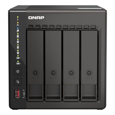 2. Qnap TS-453E-8G, Tower, 4 x 2.5"/3.5" SATA, Intel Celeron J6412 4C/4T, 8 GB DDR4 onboard not expandable, 2 x 2.5GbE, External adapter (PSU)