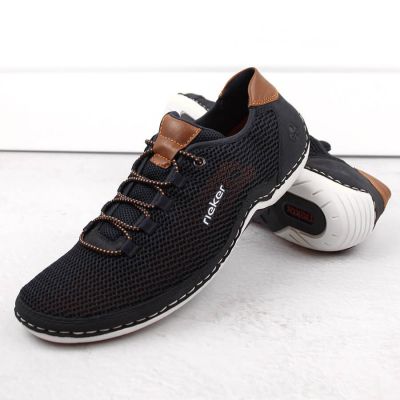 13. Comfortable Rieker M RKR666 navy blue shoes