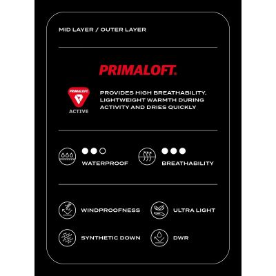 9. Men's down trekking vest with Primaloft active filling 4F 4FWSS24TVJAM096-24S