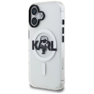 2. Karl Lagerfeld IML Karl Sketch Logo MagSafe Case for iPhone 16 - Clear
