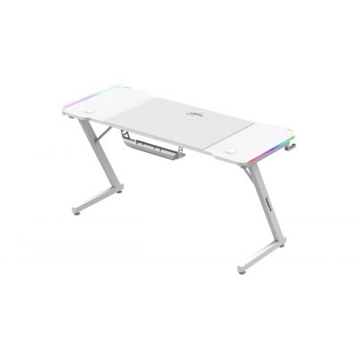 2. Huzaro Hero 3.3 White RGB Gaming Desk