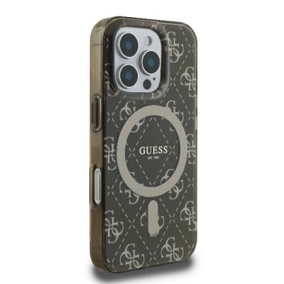 4. Guess IML 4G Background MagSafe Case for iPhone 16 Pro Max - Brown
